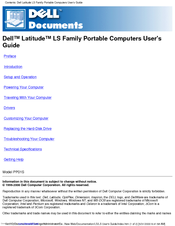 Dell Latitude LS PP01S User Manual