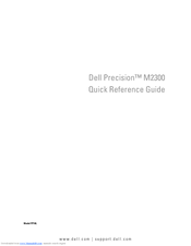 Dell Precision M2300 PP18L Quick Reference Manual