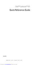 Dell LATITUDE X1 PP05S Quick Reference Manual