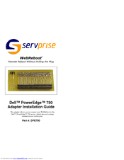 Servprise DPE750 Installation Manual