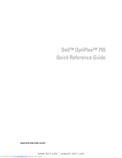 Dell OptiPlex 755 DCTR Quick Reference Manual
