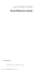 Dell GX520 - OptiPlex - 512 MB RAM Quick Reference Manual