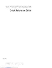 Dell Precision D490 Quick Reference Manual