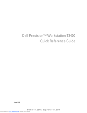 Dell Precision Workstation T3400 DCTA Quick Reference Manual