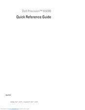 Dell Precision M4300 Quick Reference Manual
