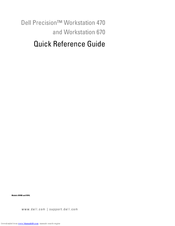 Dell Precision Workstation 670 Quick Reference Manual