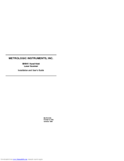 Metrologic MH941 Installation And User Manual