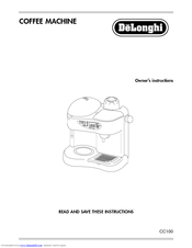 DeLonghi cc 100 Owner's Instructions Manual