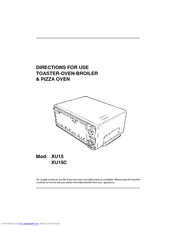 DeLonghi XU15 Directions For Use Manual