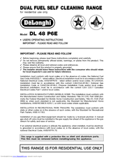 DeLonghi DL 48 P6E User Operating Instructions Manual