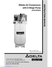 Delta OILLUBE AIR COMPRESSOR DLKC6580V2 Instruction Manual