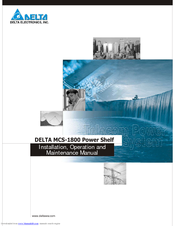 Delta Electronics MCS-1800 Installation, Operation And Maintenance Manual