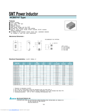 Delta Electronics HCB0747 Specification Sheet