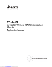 Delta Electronics RTU-DNET Applications Manual
