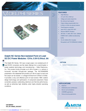 Delta Electronics Delphi NC Series Specification Sheet