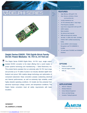 Delta Electronics Delphi E36SR Datasheet