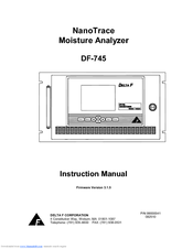 Delta F NANOTRACE DF-745 Instruction Manual