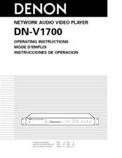 Denon DN-V1700 Operating Instructions Manual