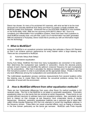 Denon AVR 4806 - AV Receiver User Manual