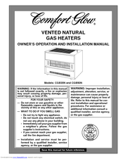Desa Comfort Glow CGB35N Owner's Operation And Installation Manual
