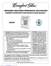 Desa Comfort Glow CGR2P Owner's Operation And Installation Manual