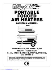NU-TOOL Nu-Air NTH70-2 Owner's Manual