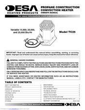 Desa TC25 Owner's Manual