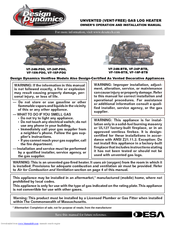 Design Dynamics VF-18P-PDG Owner's Operation And Installation Manual