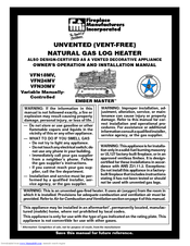 FMI VFN24MV Owner's Operation And Installation Manual