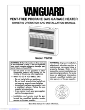 Vanguard VGP30 Owner's Operation And Installation Manual