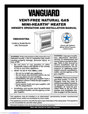 Vanguard VMH3000TNA Owner's Operation And Installation Manual