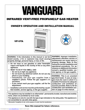 Vanguard VP10TA Owner's Operation And Installation Manual