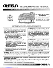 Desa R Owner's Operation And Installation Manual