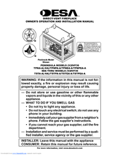 Desa TPNA-A(-HA) Owner's Operation And Installation Manual
