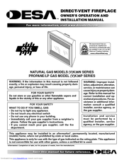 Desa VK36P SERIES Owner's Operation And Installation Manual