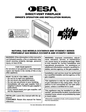 Desa VV36EPC1 Series Owner's Operation And Installation Manual