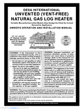 Desa CFS24NVC VS30N Owner's Operation And Installation Manual