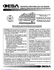 Desa VS18PRA Owner's Operation And Installation Manual