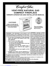 Desa Comfort Glow CGCF26NR Owner's Operation And Installation Manual