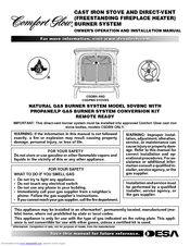 Comfort Glow CSDBN Owner's Operation And Installation Manual