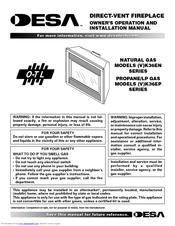 Desa VK36EP Series Owner's Operation And Installation Manual