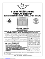 Desa MSBVBN Owner's Operation And Installation Manual