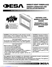 Desa K36EN Series Owner's Operation And Installation Manual