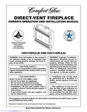 Desa Comfort Glow CDV41PB Owner's Operation And Installation Manual