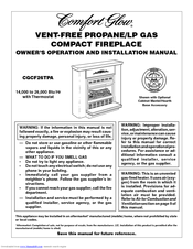 Desa Comfort Glow CGCF26TPA Owner's Operation And Installation Manual