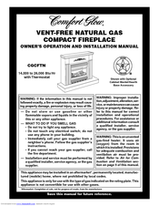 Comfort Glow CGCFTN Owner's Operation And Installation Manual