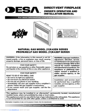 Desa VK42EP Series Owner's Operation And Installation Manual