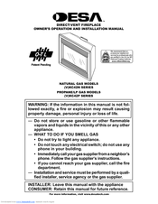 Desa KC42N Series Owner's Operation And Installation Manual
