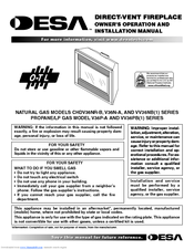 Desa V36P-A Series Owner's Operation And Installation Manual
