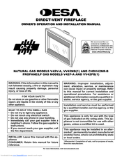 Desa VV42NB Owner's Operation And Installation Manual